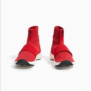 Zara Red Sock Style Stretch High Tops!